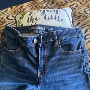 Tight fitting vintage straight leg jeans , long , 32 length